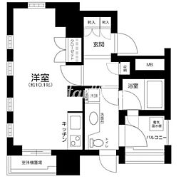 シティハウス代々木 ワンルームの間取図画像