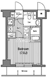 ガラ・グランディ大手町 1Kの間取図画像