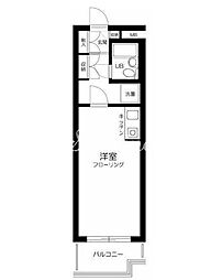 GSハイム芝大門 ワンルームの間取図画像