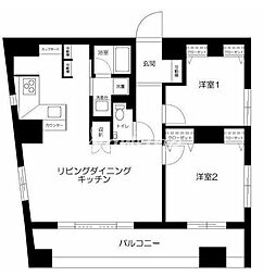 フォレストヒルズ小日向 2LDKの間取図画像