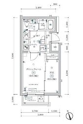 スクエアシティ大森WEST 2Kの間取図画像