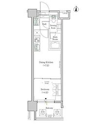ONEROOFRESIDENCE錦糸町 1DKの間取図画像