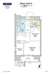 PROUDFLATOIMACHI 1SLDKの間取図画像