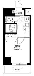 スカイコート・ヴィーダ五反田ウエスト 1Kの間取図画像