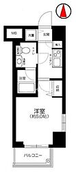 ガリシア浜松町 1Kの間取図画像