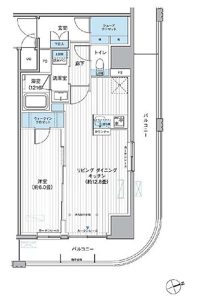 東京都台東区駒形１丁目(賃貸マンション1LDK・10階・47.37㎡)の写真 その2