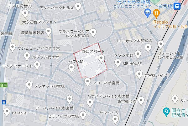 東京都渋谷区代々木５丁目(賃貸アパート2LDK・1階・54.24㎡)の写真 その6