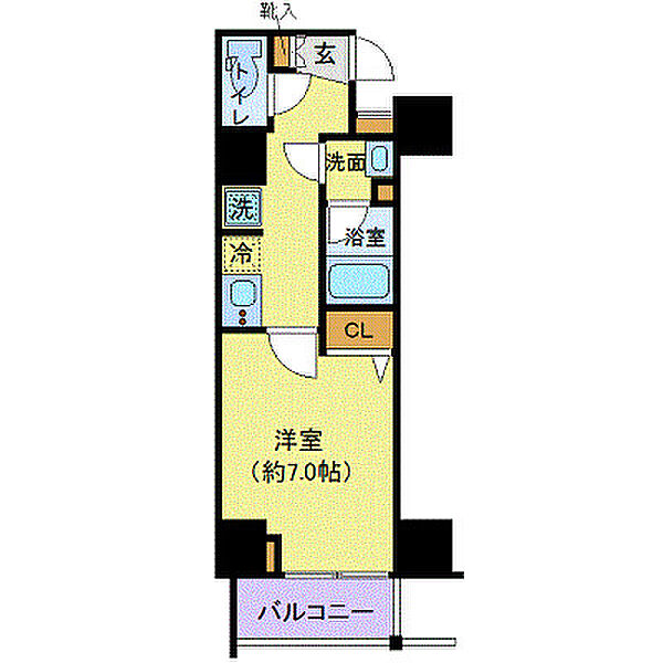 東京都港区赤坂２丁目(賃貸マンション1K・7階・25.06㎡)の写真 その2