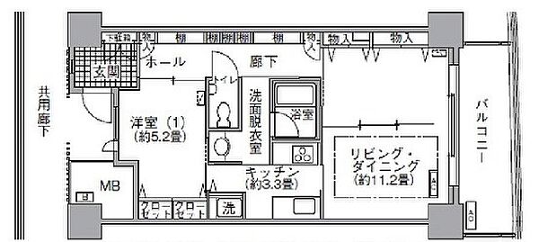 東京都港区海岸１丁目(賃貸マンション1LDK・15階・56.93㎡)の写真 その2