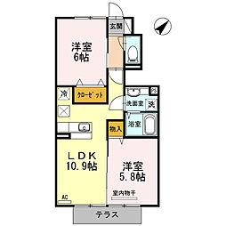 バス 山田下下車 徒歩5分 1階/-