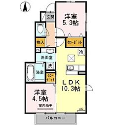 間取図画像 2LDK