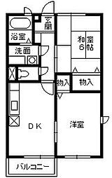 JR指宿枕崎線 坂之上駅 徒歩24分の賃貸アパート 1階2DKの間取り