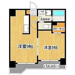 JR日豊本線 鹿児島中央駅 徒歩6分の賃貸マンション 5階1LDKの間取り