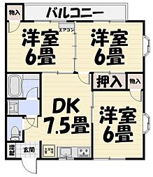 間取図画像 3DK