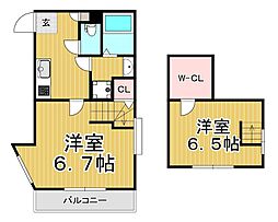 リーベンパレス郡元 2Kの間取図画像