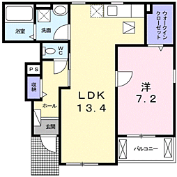 ネクストインフィニティ 1LDKの間取図画像