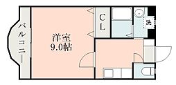 JR指宿枕崎線 宇宿駅 徒歩3分の賃貸マンション 3階1Kの間取り
