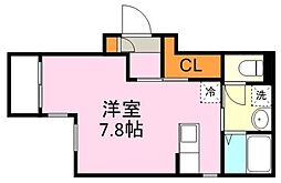 Forsia9 ワンルームの間取図画像