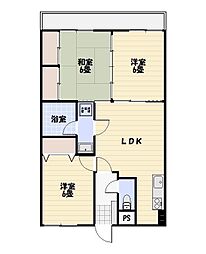 エクセレントNAKASHIMA 3LDKの間取図画像