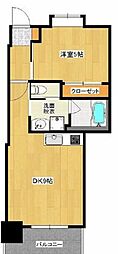 プライムコート城西 1DKの間取図画像