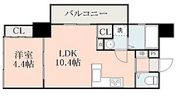 LANDMARKNISIDAHONDORI 1LDKの間取図画像