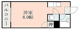 ビッグバーンズマンション下荒田 ワンルームの間取図画像