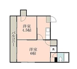 OZ-6ビル 2Kの間取図画像