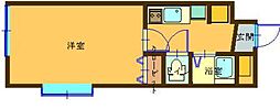 ツールド新照院 1Kの間取図画像