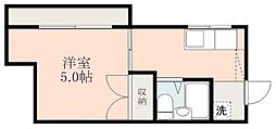 すばるコーポ 1Kの間取図画像