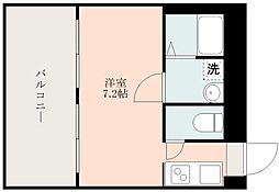 大丸コーポ ワンルームの間取図画像