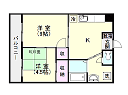 エスポワールM&T 2Kの間取図画像