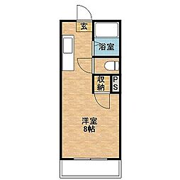 シャンポール南郡元 ワンルームの間取図画像