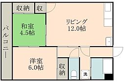 森園ハイツ 2LDKの間取図画像