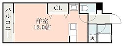 新西ビル ワンルームの間取図画像