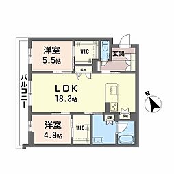 間取図画像 2LDK