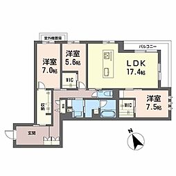 鹿児島市電1系統 荒田八幡駅 二中通駅　徒歩16分、　鹿児島下車 徒歩13分 2階/-