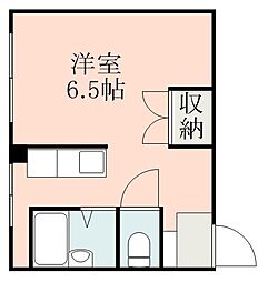 ハイツ・ユニバーシティ ワンルームの間取図画像