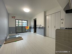 鹿児島市電1系統 脇田駅 脇田下車 徒歩10分の賃貸マンション 2階ワンルームのリビング/ダイニング