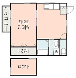 ソレイユ 1DKの間取図画像