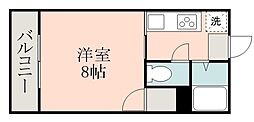 OAKVILLAKAGOSHIMA5th ワンルームの間取図画像