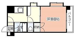 エクステンド武町 1DKの間取図画像