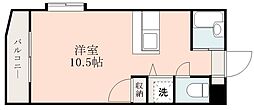 サンパティーク下荒田 ワンルームの間取図画像