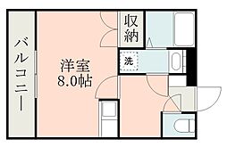 セレブ城西 1Kの間取図画像