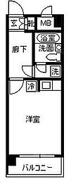 ライオンズマンション天文館 1Kの間取図画像