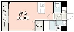 ヒルサイドガーデン2 ワンルームの間取図画像