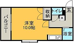 れいめい武 1Kの間取図画像