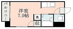 ステップイン金満 1Kの間取図画像