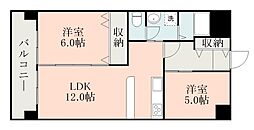 パークハイツ 2LDKの間取図画像