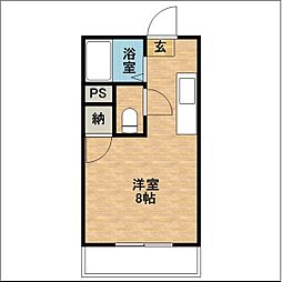 グレイス荒田壱番館 ワンルームの間取図画像