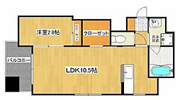プランタン鴨池 1LDKの間取図画像